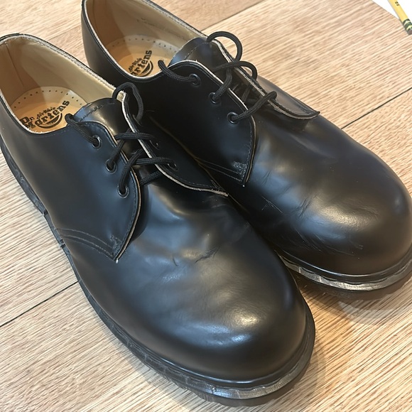 Men’s Dr Marten The Original Black 3 eyelet Oxford lace-up SZ 12 - Picture 2 of 10